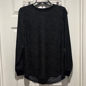 Jones New York Polka Dot Long Sleeve Top
